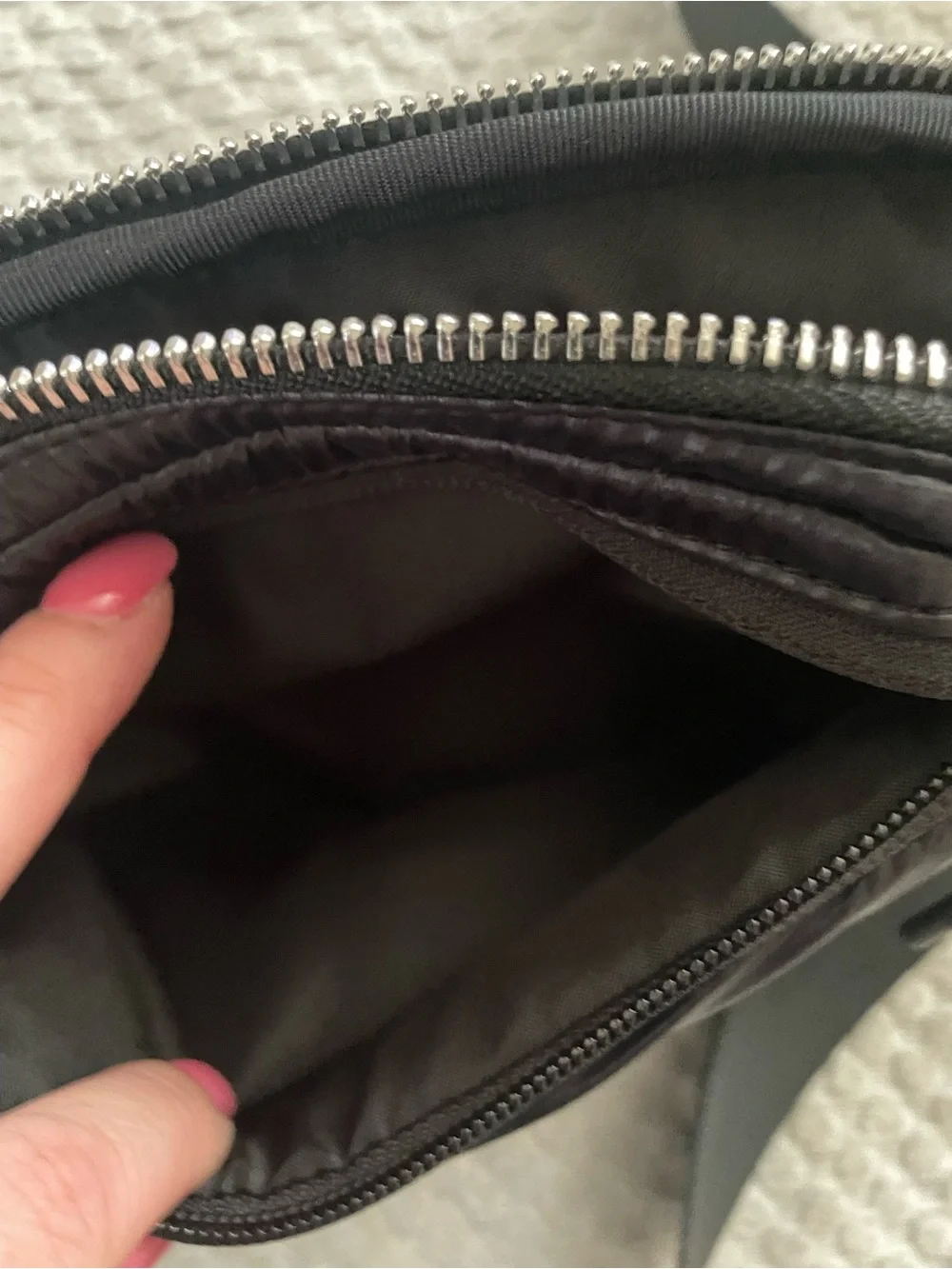 lululemon athletica Black Quilted Belt Bag